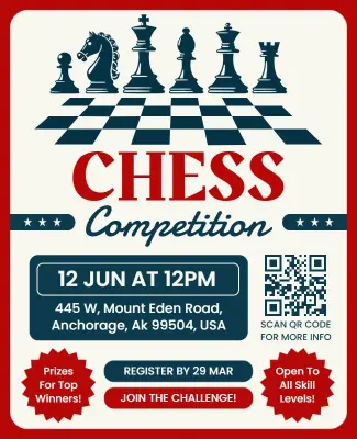 Classic Chess Competition Event Flyer Template