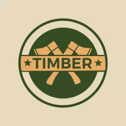 Classic Green and Beige Timber Design with Vintage Tools Logo Template