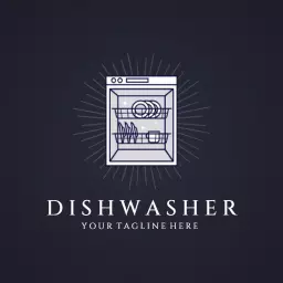 Classic Home Appliance Design Showcasing Dishwasher Utility Logo Template