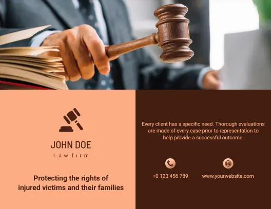 Classic Law Firm Client Consultation Brochure Template