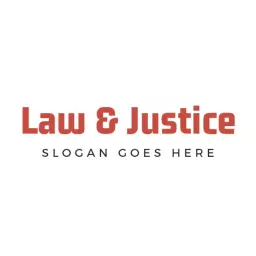 Classic Red and Black Design Emphasizing Law Firm Services Logo Template