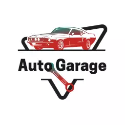Classic Red Car Design for Your Auto Garage Business Logo Template