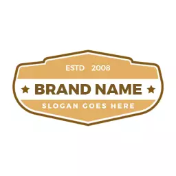 Classic Retro Badge Design Featuring Gold Accents Logo Template