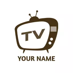 Classic Retro TV Design for Engaging YouTube Channel Logo Template