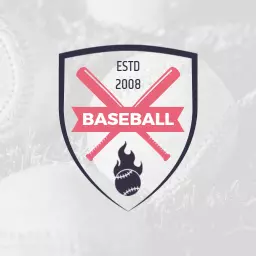 Classic Shield Design Featuring Baseball Equipment and Logo Template