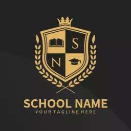 Classic Shield Design Representing Educational Excellence Logo Template