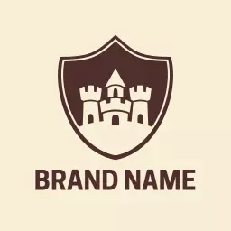 Classic Shield Design with Historic Castle Elements Logo Template