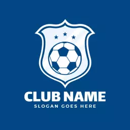 Classic Shield Featuring a Soccer Ball and Team Spirit Logo Template