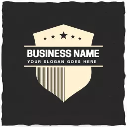Classic Style Black and Cream Vintage Shield Logo Template