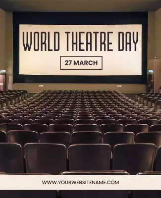 Classic Theatre Interior for World Theatre Day Poster Template