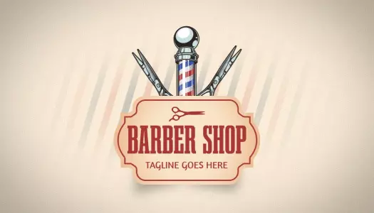 Classic Vintage Barber Shop with Iconic Pole Business Card Template