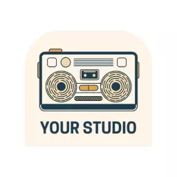 Classic Vintage Boombox Design for Your Studio Logo Template