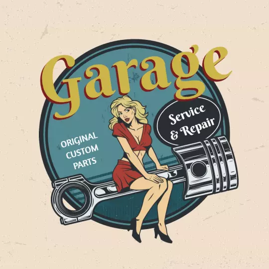 Classic Vintage Garage Service and Repair Advertisement Ad Template