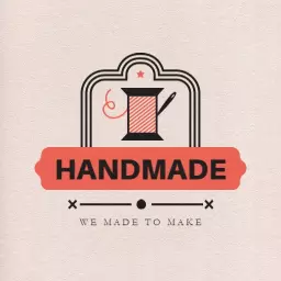 Classic Vintage Handmade Design Featuring Sewing Elements Logo Template