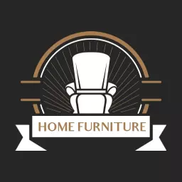 Classic Vintage Home Furniture Design with Elegant Chair Logo Template