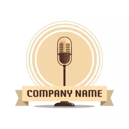 Classic Vintage Microphone Design for Music Events Logo Template