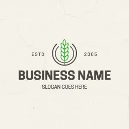 Classic Vintage Wheat Design Highlighting Established Brand Logo Template