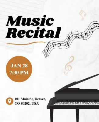 Classical Music Recital Event Flyer Template