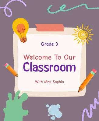 Classroom Welcome Poster Template