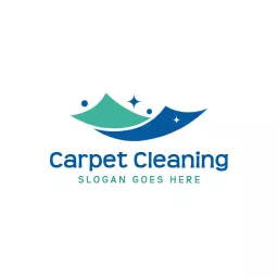Clean and Fresh Waves Representing Professional Carpet Cleaning Logo Template