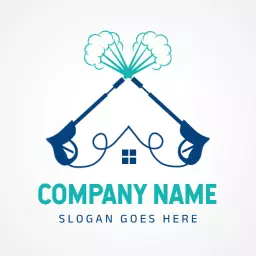 Clean and Refresh Your Home with Pressure Washing Logo Template