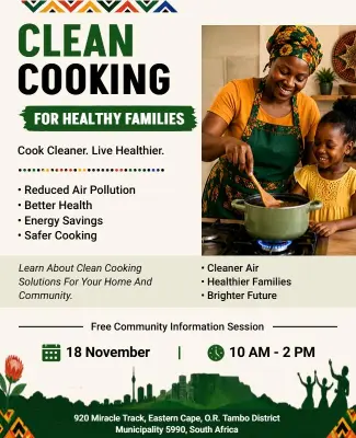 Clean Cooking Community Event Flyer Template
