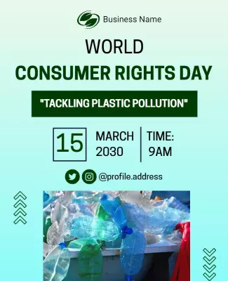 Clean Green Environmental Awareness Event Poster Template