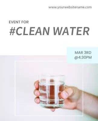 Clean Water Awareness Event Flyer Template