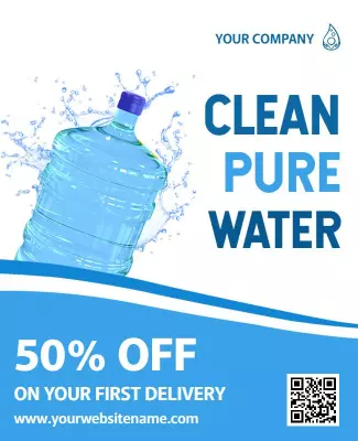 Clean Water Delivery Discount Flyer Template