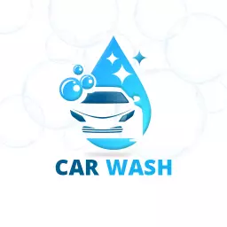 Clean Water Droplets Splashing on a Shiny Car Logo Template