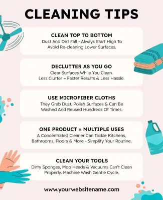 Cleaning Tips Advice Poster Template