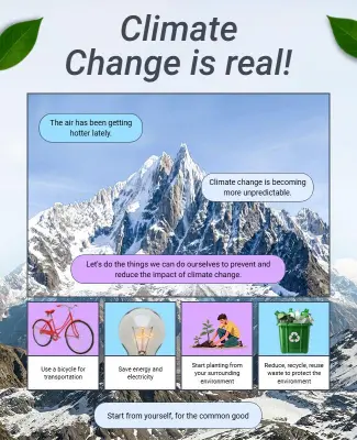 Climate Change Awareness and Action Poster Template
