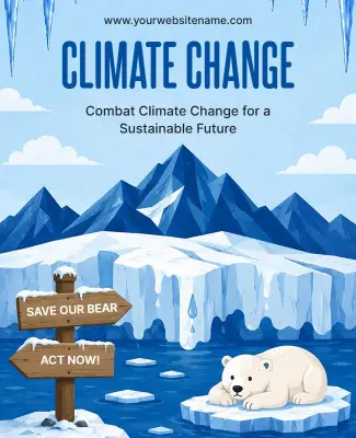 Climate Change Awareness Poster Template