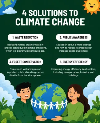 Climate Change Solutions Educational Poster Template