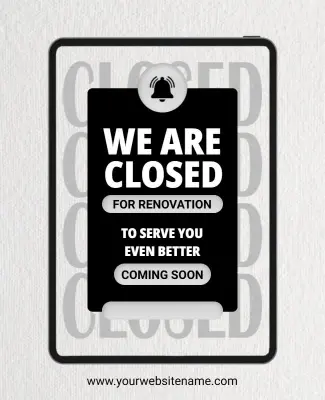 Closed for Renovation Announcement Flyer Template