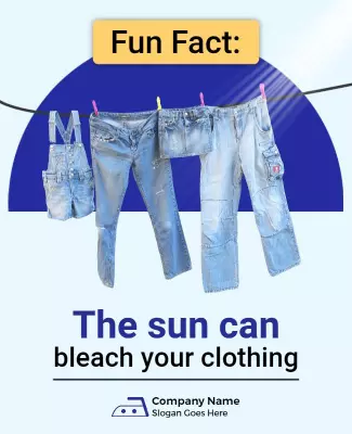 Clothing Care Sun Exposure Awareness Flyer Template