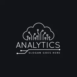 Cloud Design with Circuit Elements for Data Analytics Logo Template