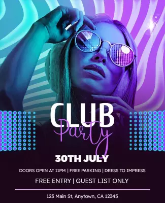 Modern Club Party Flyer Template
