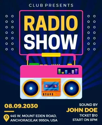 Club Radio Show Event Flyer Template