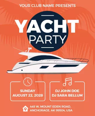 Club Yacht Party Event Flyer Template