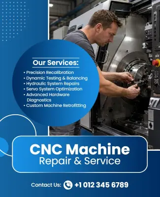 CNC Machine Repair and Service Flyer Template