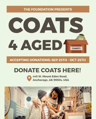 Coat Donation Charity Event Flyer Template
