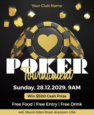 Cod Gray and Chenin Casino Flyer Template