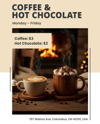 Coffee and Hot Chocolate Special Flyer Template