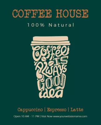 Coffee House Promotional Flyer Template