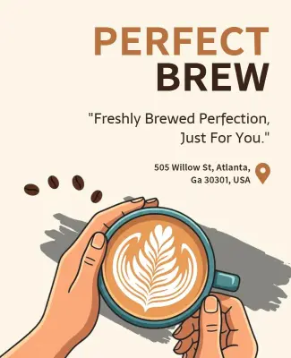 Coffee Shop Promotion Poster Template