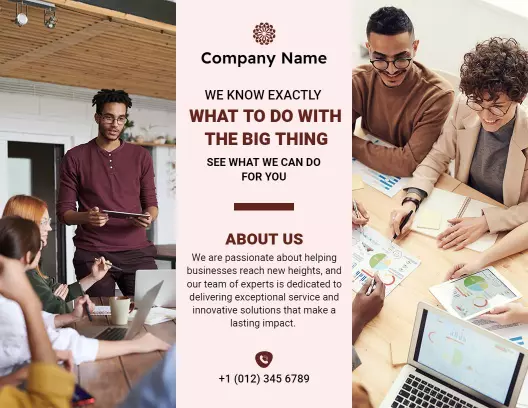 Collaborative Business Strategy and Growth Services Brochure Template