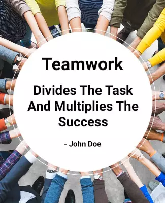 Collaborative Circle of Hands Teamwork Success Poster Template