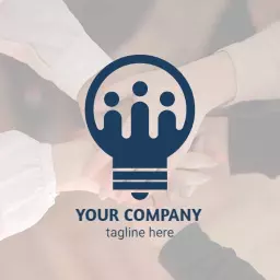 Collaborative Teamwork Symbolizing Innovative Ideas Logo Template