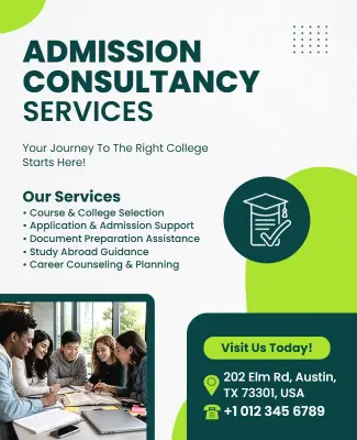 College Admission Consultancy Services Poster Template